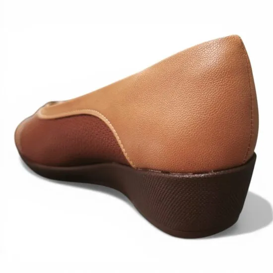 Zapato Mujer Cafe Conhaque Plataforma Piccadilly - Imagen 7