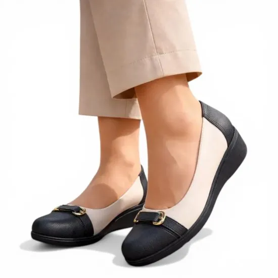 Zapato Mujer Mocasin Blanco Negro Piccadilly - Imagen 5