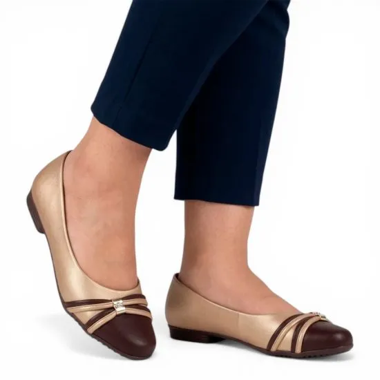 Zapato Mujer Ballerina Dorado Piccadilly - Imagen 5