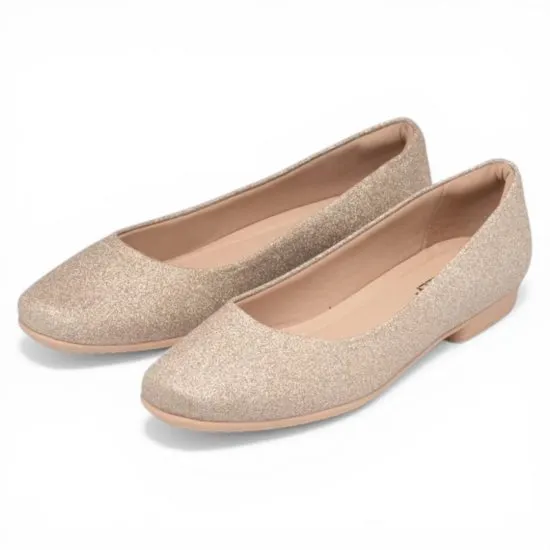 Zapato Mujer Ballerina Glitter Champagne Piccadilly - Imagen 2