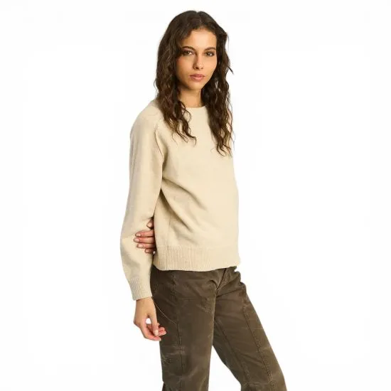 Sweater Ellus Mujer Loose Fit Ranglan Beige - Imagen 2