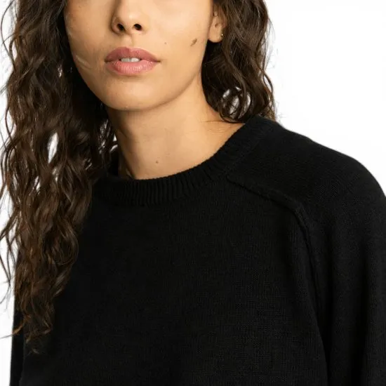 Sweater Ellus Mujer Loose Fit Ranglan Negro - Imagen 2