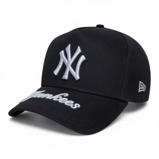 Jockey New Era 9Forty AFrame Yankees Negro Osfm Visor Hit - Imagen 2