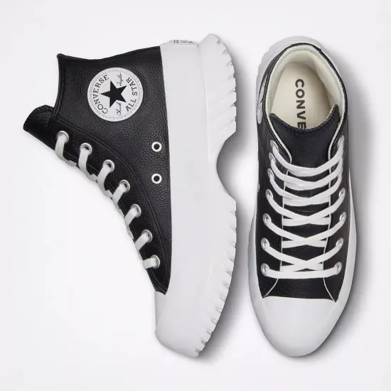 Zapatilla Mujer Chuck Taylor All Star Lugged Cuero Negro Converse - Imagen 5