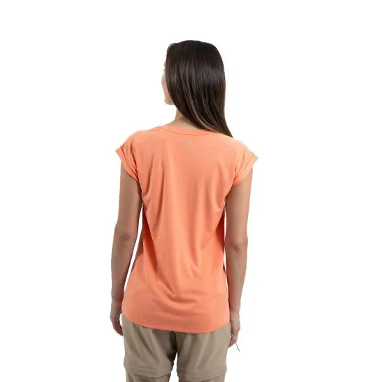 Polera Deportiva Manga Corta Mujer Naranjo Tupahue - Imagen 2