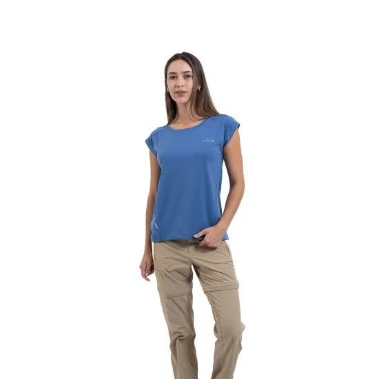 Polera Deportiva Manga Corta Mujer Celeste Tupahue - Imagen 4