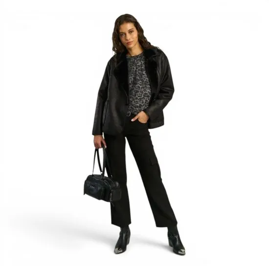 Cartera Cuerina Black Con bolsillos Ellus - Imagen 2