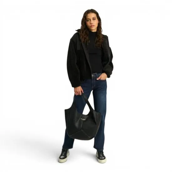 Cartera Grande Malibu Tote Bag Negro Ellus - Imagen 2