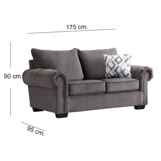 Sofa 2 Cuerpos New Casey Grey Msa - Imagen 4
