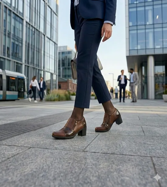 Zapato Zueco Mujer Siena Tacón Café Alquimia - Imagen 6