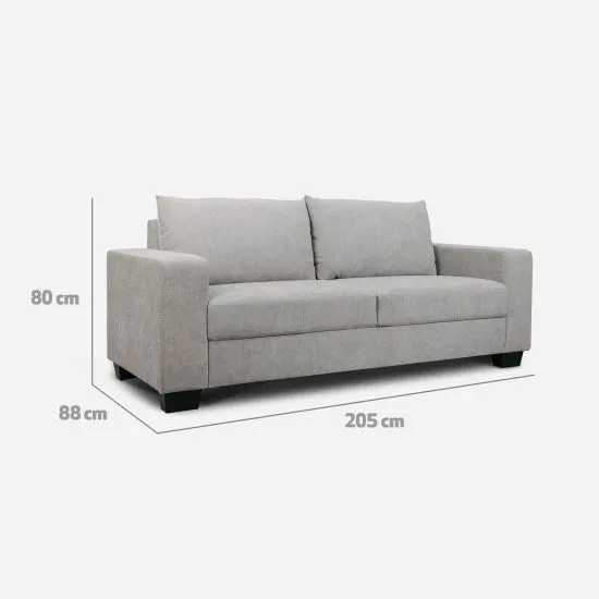 Sofa 3 Cuerpos Ontario Gris Cic - Imagen 2