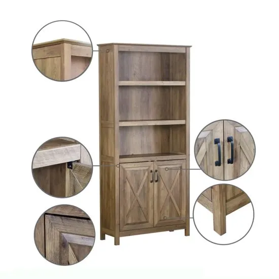 Vitrina 2 Puertas Rustic Oak Msa - Imagen 6