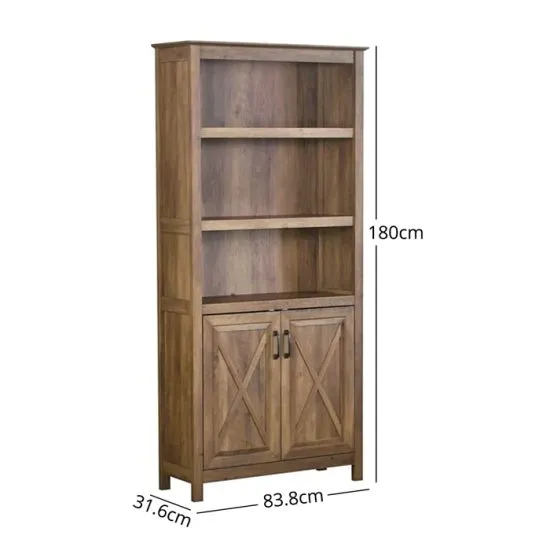 Vitrina 2 Puertas Rustic Oak Msa - Imagen 7