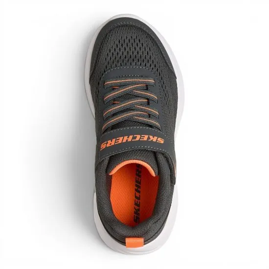 Zapatilla Niño Bounder Quantarun Char Gris Skechers - Imagen 3