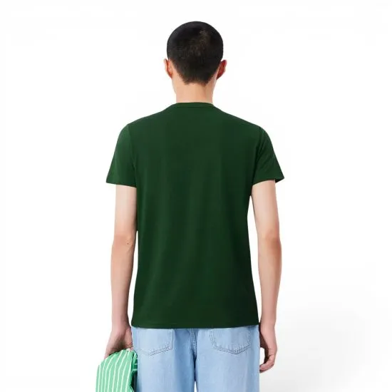 Polera Hombre Cuello Redondo Logo Verde Lacoste - Imagen 2