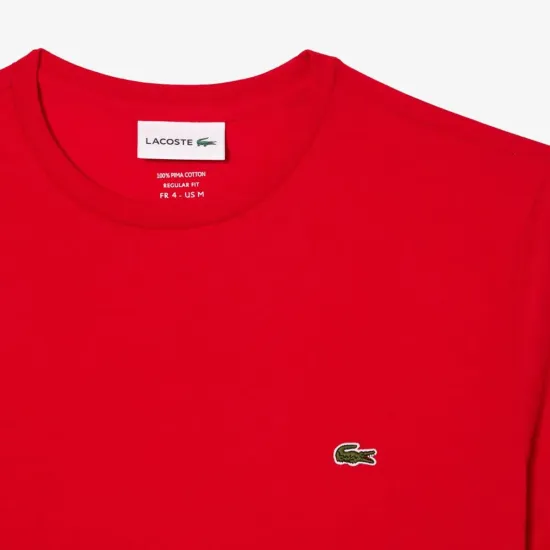 Polera Hombre Cuello Redondo Logo Roja Lacoste - Imagen 2