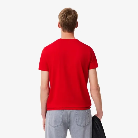 Polera Hombre Cuello Redondo Logo Roja Lacoste - Imagen 4