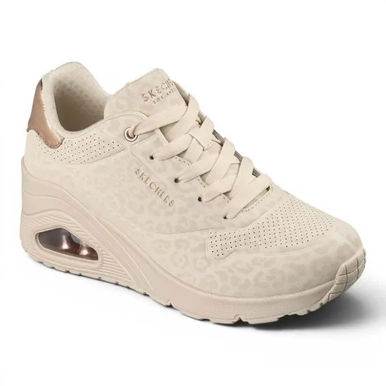 Zapatilla Mujer Uno Wedge Safari Daze Beige Skechers - Imagen 3