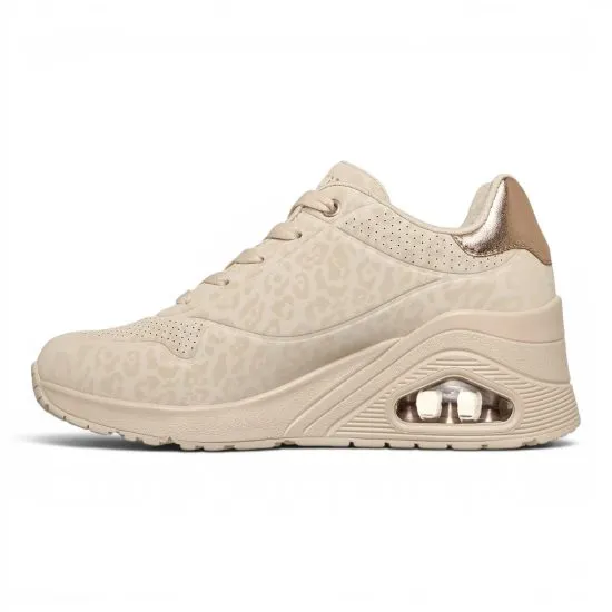Zapatilla Mujer Uno Wedge Safari Daze Beige Skechers - Imagen 5