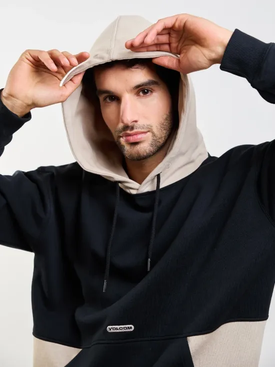 Poleron Hombre Canguro Static Negro Volcom - Imagen 4