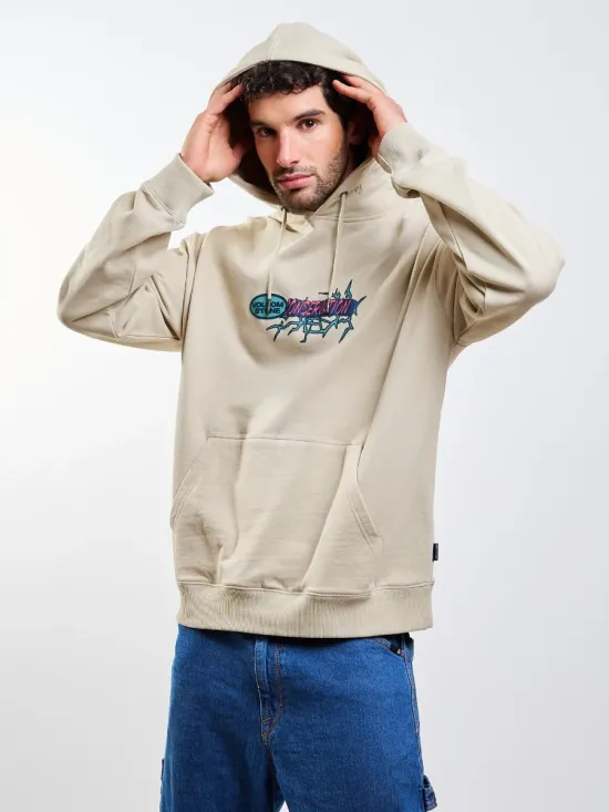 Poleron Hombre Canguro Organic Rawstate Beige Volcom - Imagen 6