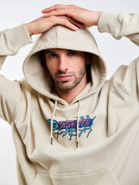 Poleron Hombre Canguro Organic Rawstate Beige Volcom - Imagen 7