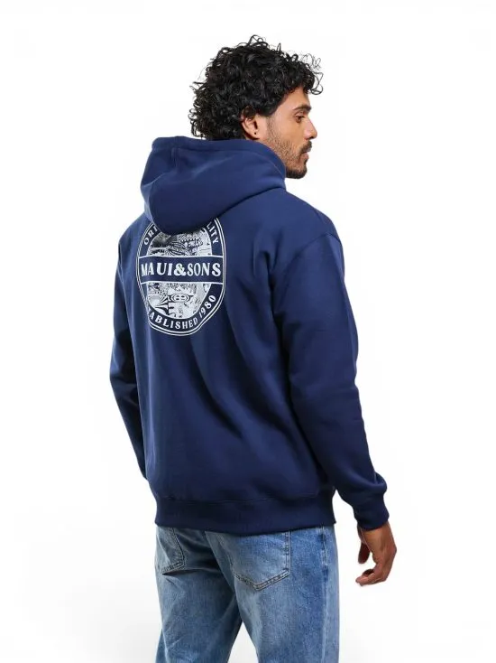 Poleron Hombre Fullzipper Quality Navy Maui - Imagen 3