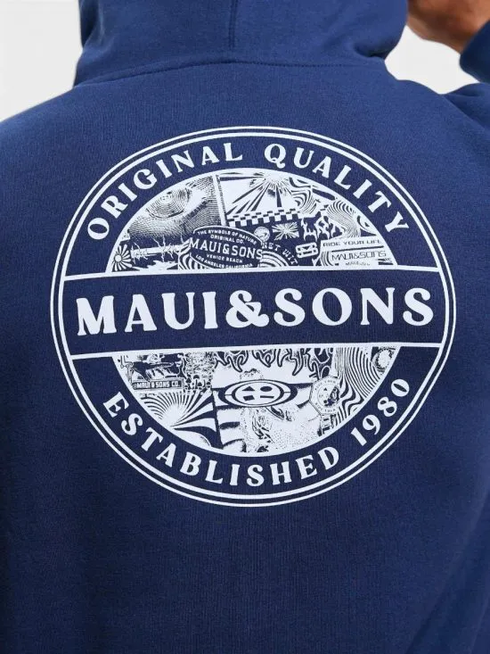 Poleron Hombre Fullzipper Quality Navy Maui - Imagen 4