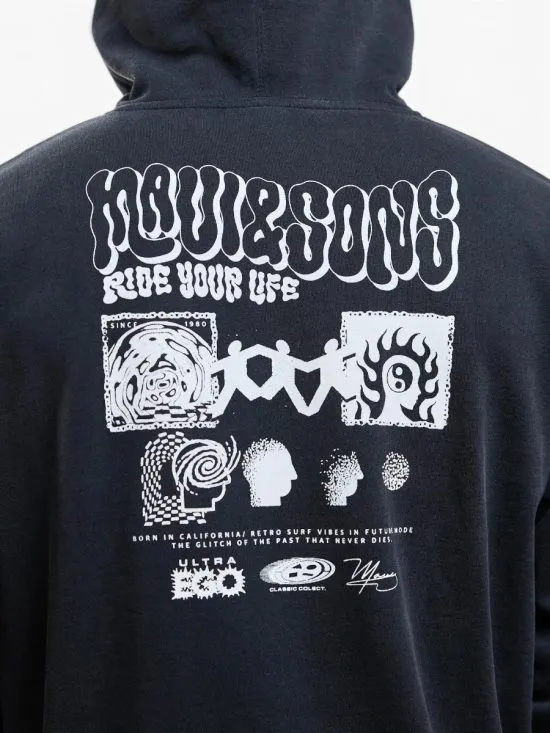 Poleron Hombre Canguro Ultra Ego Negro Maui - Imagen 5