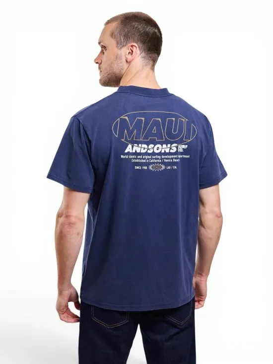 Polera Hombre Oversize Surfing Vibes Azul Maui - Imagen 2