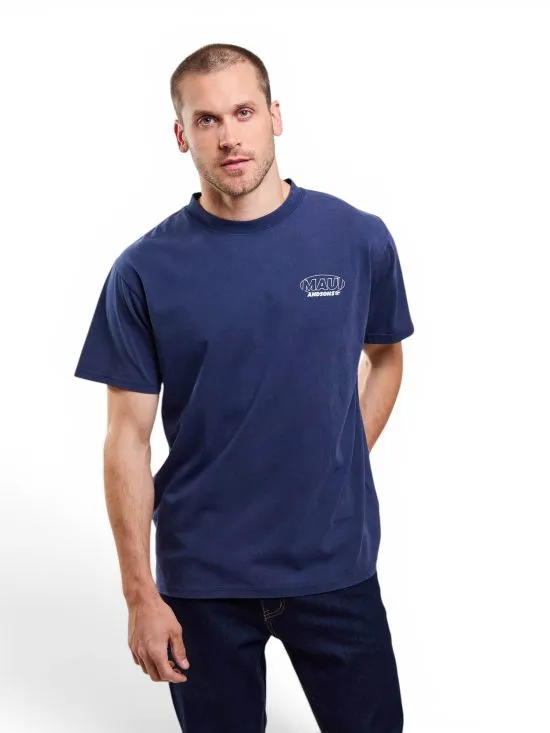 Polera Hombre Oversize Surfing Vibes Azul Maui - Imagen 3