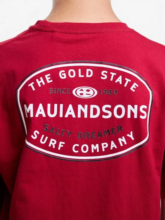 Polera Juvenil The Gold State Rojo Maui - Imagen 4