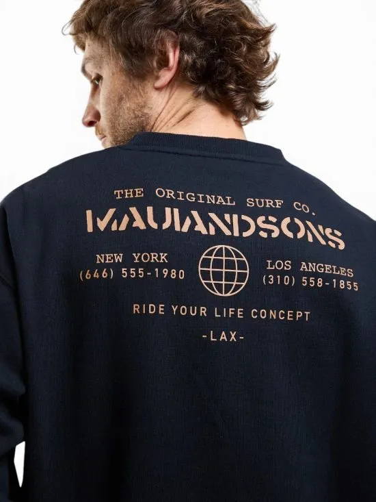 Poleron Hombre Secret Place Negro Maui - Imagen 2