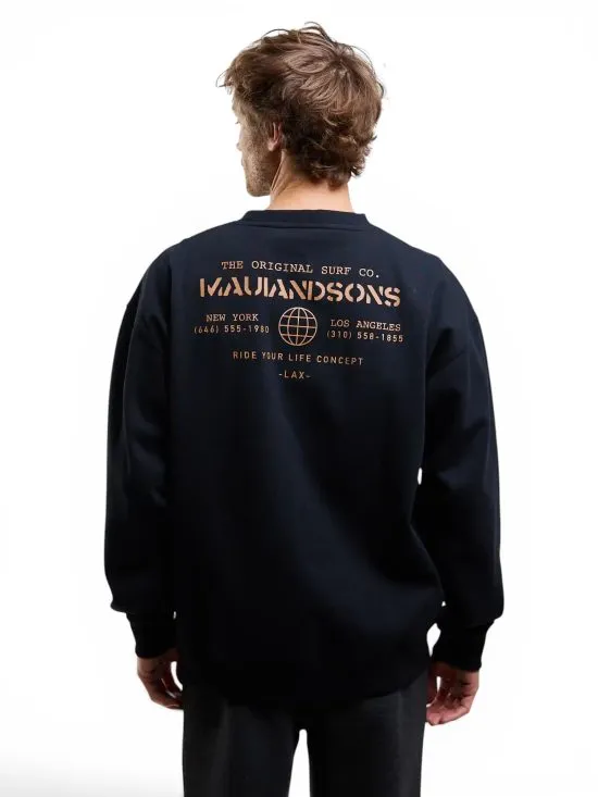 Poleron Hombre Secret Place Negro Maui - Imagen 5