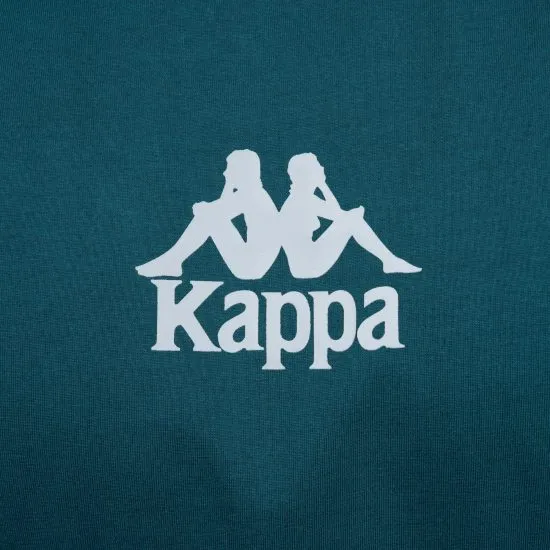 Polera Hombre Verde Logo Front White Kappa - Imagen 4
