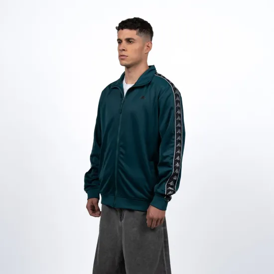 Polerón Hombre Kappa Full Zipper Verde Banda - Imagen 3