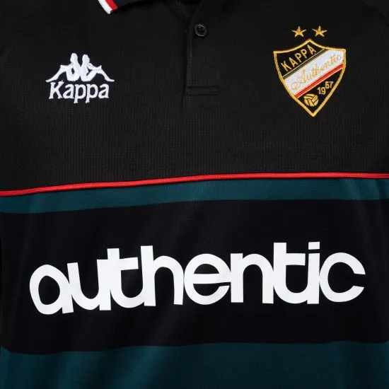 Polera Kappa Men Authentic Green Black Gold Red - Imagen 4