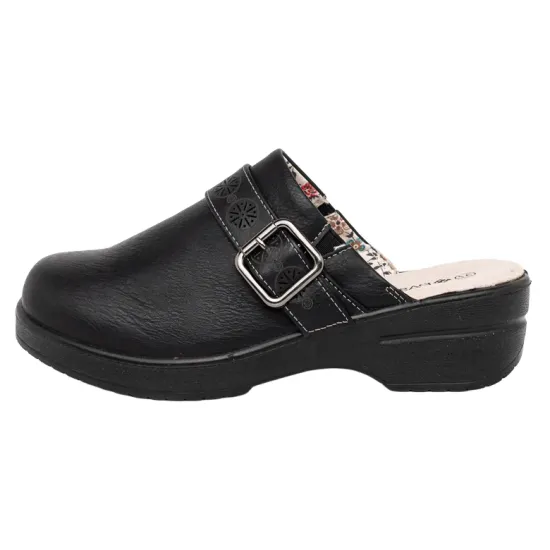Zapato Sueco Mujer Plataforma Negro Ajustable Passer - Imagen 2