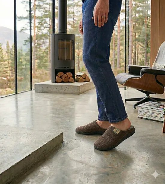 Pantufla Hombre Bruno Café Confort Passer - Imagen 5