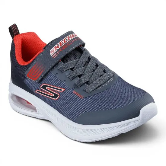 Zapatilla Kids Microspec Max Advance Squad Gris Skechers - Imagen 3