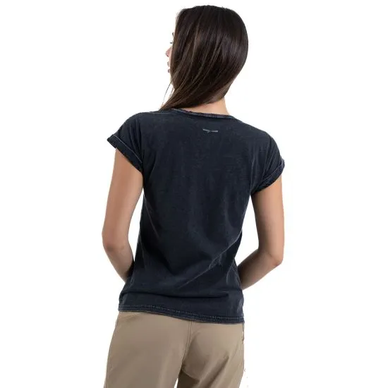 Polera Manga Corta Mujer Mini Logo Negro Kannu - Imagen 2