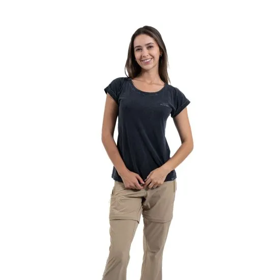 Polera Manga Corta Mujer Mini Logo Negro Kannu - Imagen 4