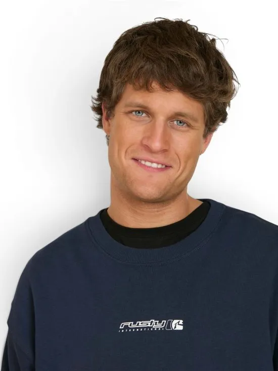 Poleron Hombre Crew Stamped Navy Rusty - Imagen 3