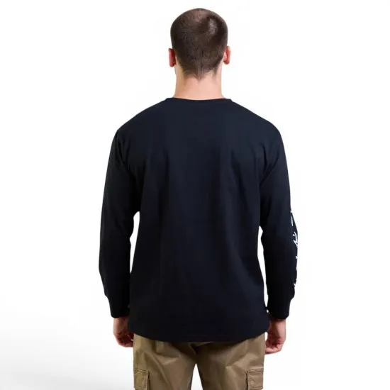 Polera Manga Larga R Logo Negro Hombre Rusty - Imagen 2