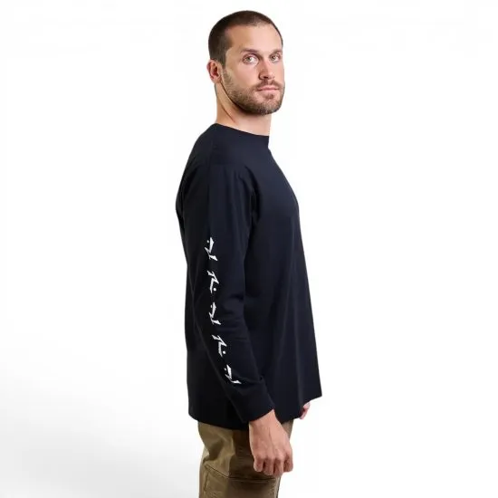 Polera Manga Larga R Logo Negro Hombre Rusty - Imagen 3