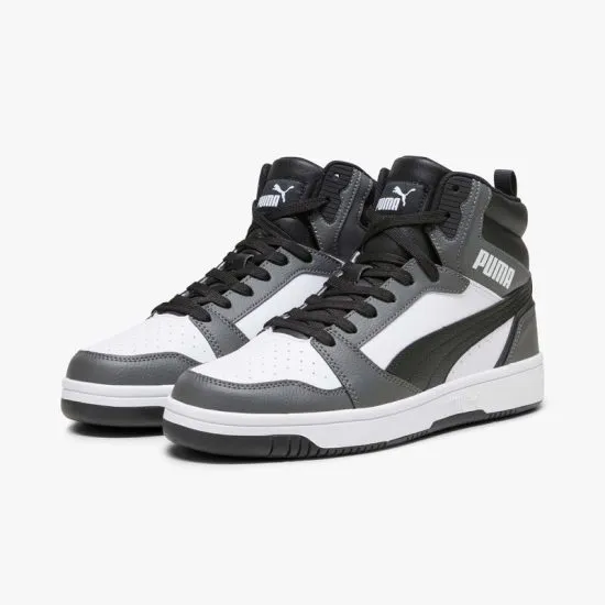 Zapatilla Caña Alta Rebound V6 White Black Shadow Puma - Imagen 2