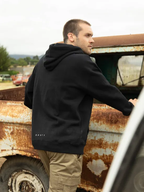 Poleron Hombre Marrow Full Zipper Negro Rusty - Imagen 5