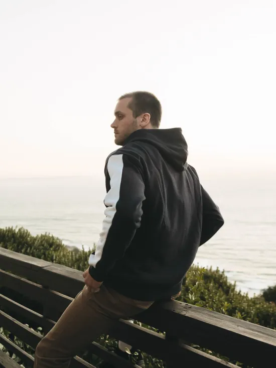 Poleron Hombre Canguro Bront Navy Rusty - Imagen 4