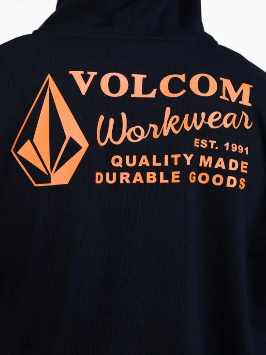 Poleron Hombre Workwear Full Zipper Negro Volcom - Imagen 3