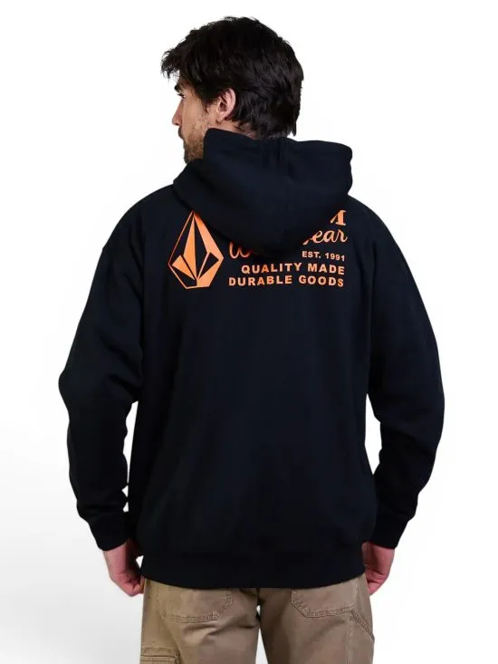 Poleron Hombre Workwear Full Zipper Negro Volcom - Imagen 4